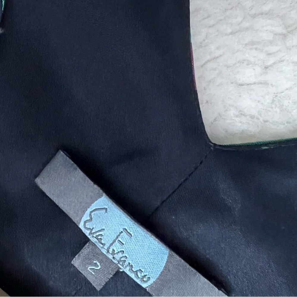 Eva Franco Birdie Print Fit & Flare Green Dress - Picture 11 of 13